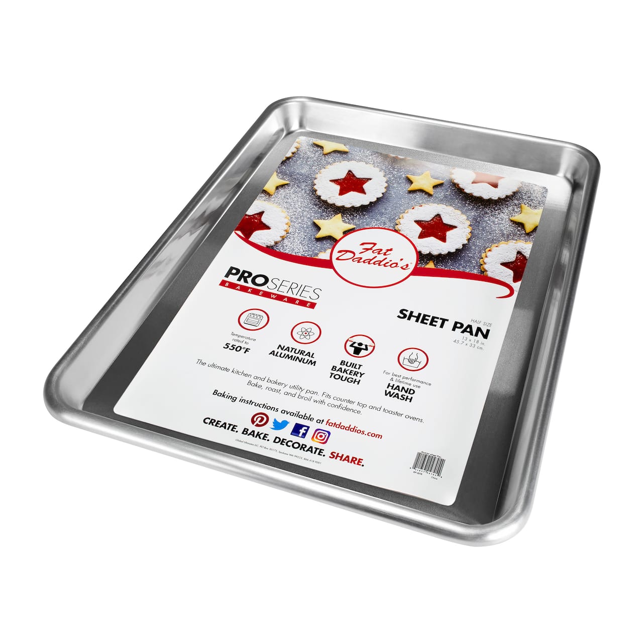 12 Pack: Fat Daddio's® ProSeries Bakeware Natural Aluminum Half Sheet Pan